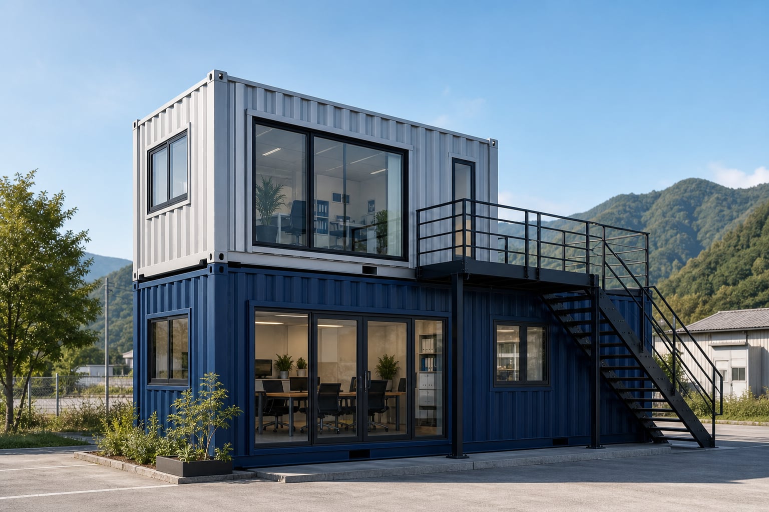 STARCONTAINER 2階建てコンテナ事務所イメージ